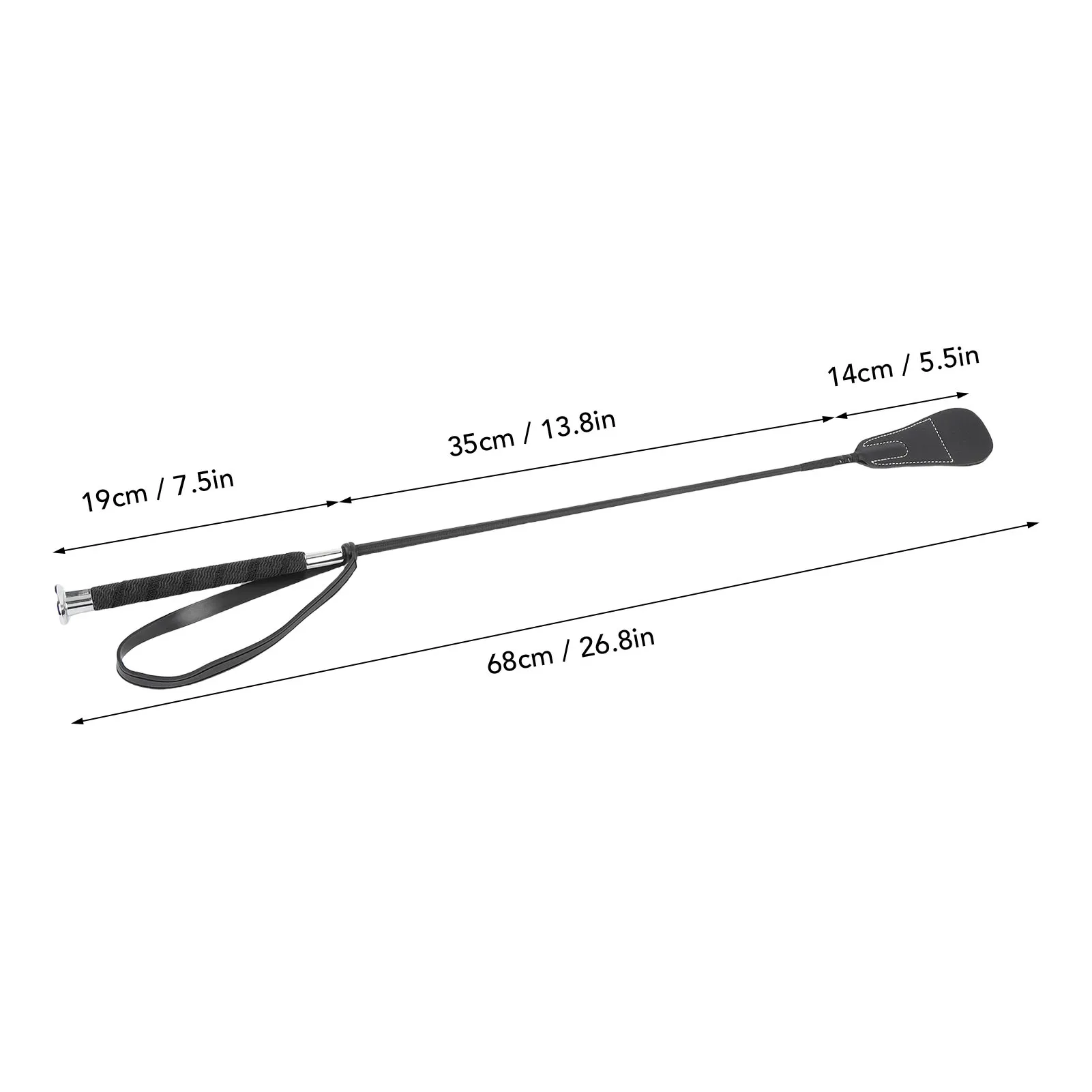 Horse Riding Crop Whip Horse Riding Whip Riding Whip Horse Dressage Crop Equestrian Equipment 68cm with Rubber Wrist Strap Palm