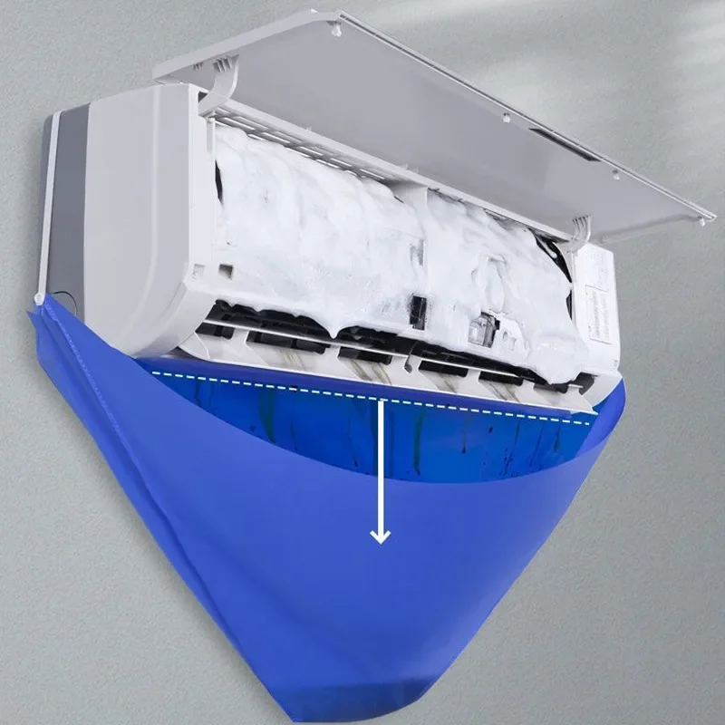 Air Conditioner Cleaning Cover Portable Split Air Conditioning Cleaning Bag Home Dustproof Air Conditioner Filter Cleaning Tool image 2