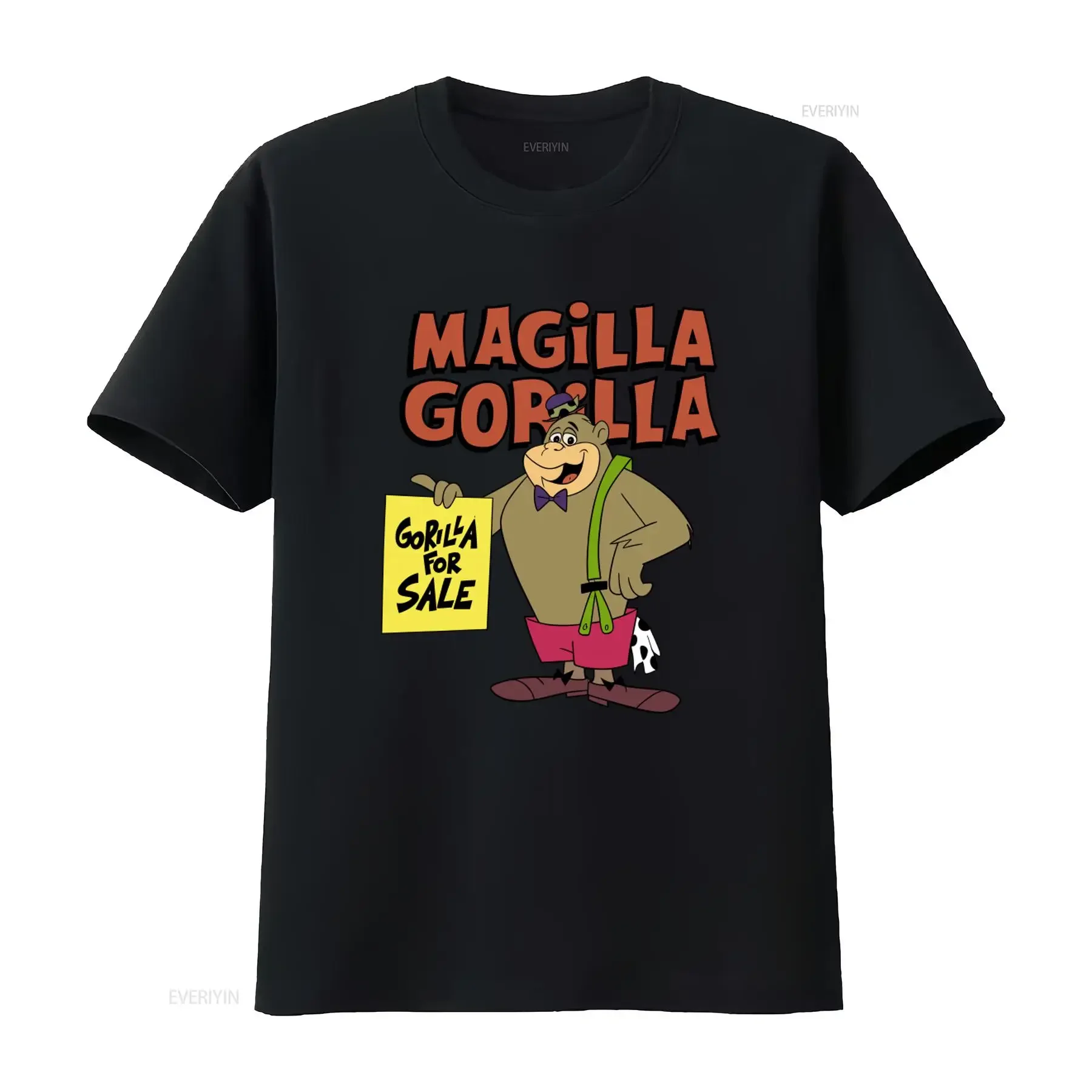 Camiseta MAGILLA GORILLA FOR SALE, diseño de dibujos animados de la serie de televisión HANNA BARBERA, unisex, informal, vintage, lavada, para uso diario.