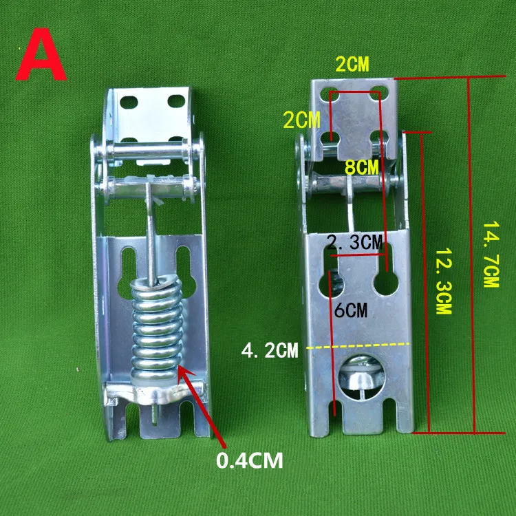 1PCS Freezer Horizontal Top Movable Door Hinge Upper Flap Freezer  Spring  Hinge With Plastic Cover