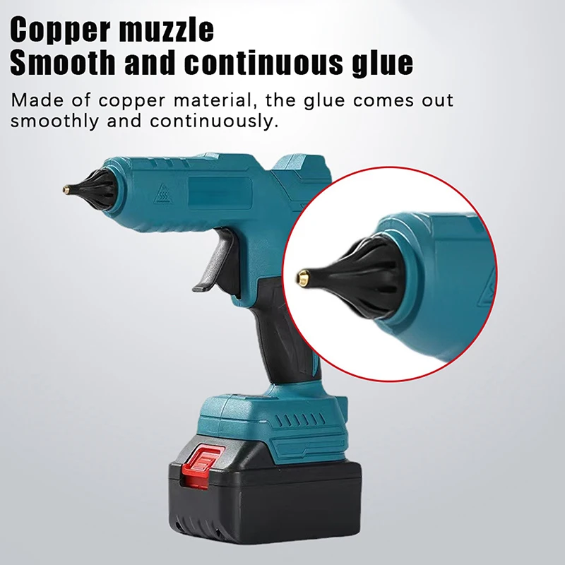 New【Electric Hot Melt Glue Cordless Glue Grab 11mm Glue Stick Hot Melt Welding Air (No Battery) Fit 18V Battery】