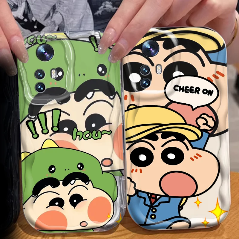 

Anime C-Crayones S-Shins-chanes For Xiaomi Mi 14 12 12T 11 Lite Poco M6 X6 X5 X4 X3 M3 F4 Pro GT NFC 5G Wave Oil Funda