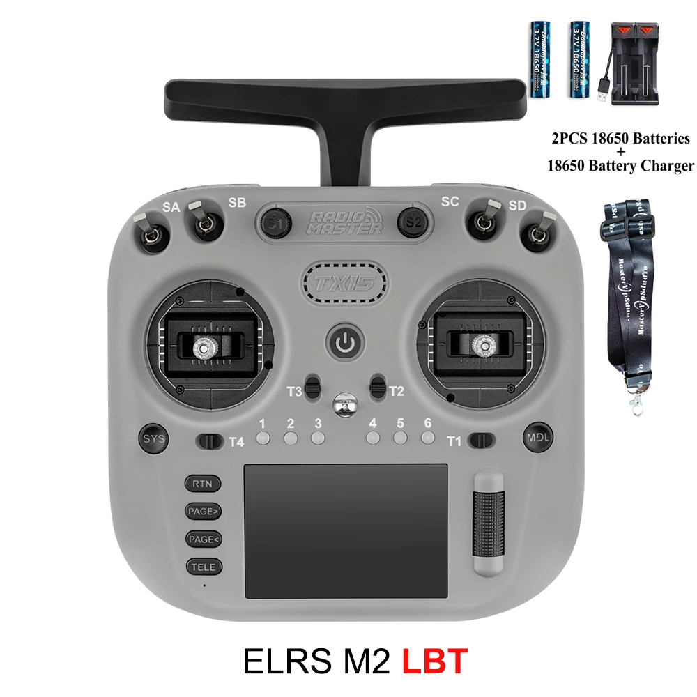 Radiomaster TX15 16ch 3.5inch IPS Touchscreen V5.0 Hall Gimbals Radio Controller ELRS FCC/LBT Built-in Gyro Microphone