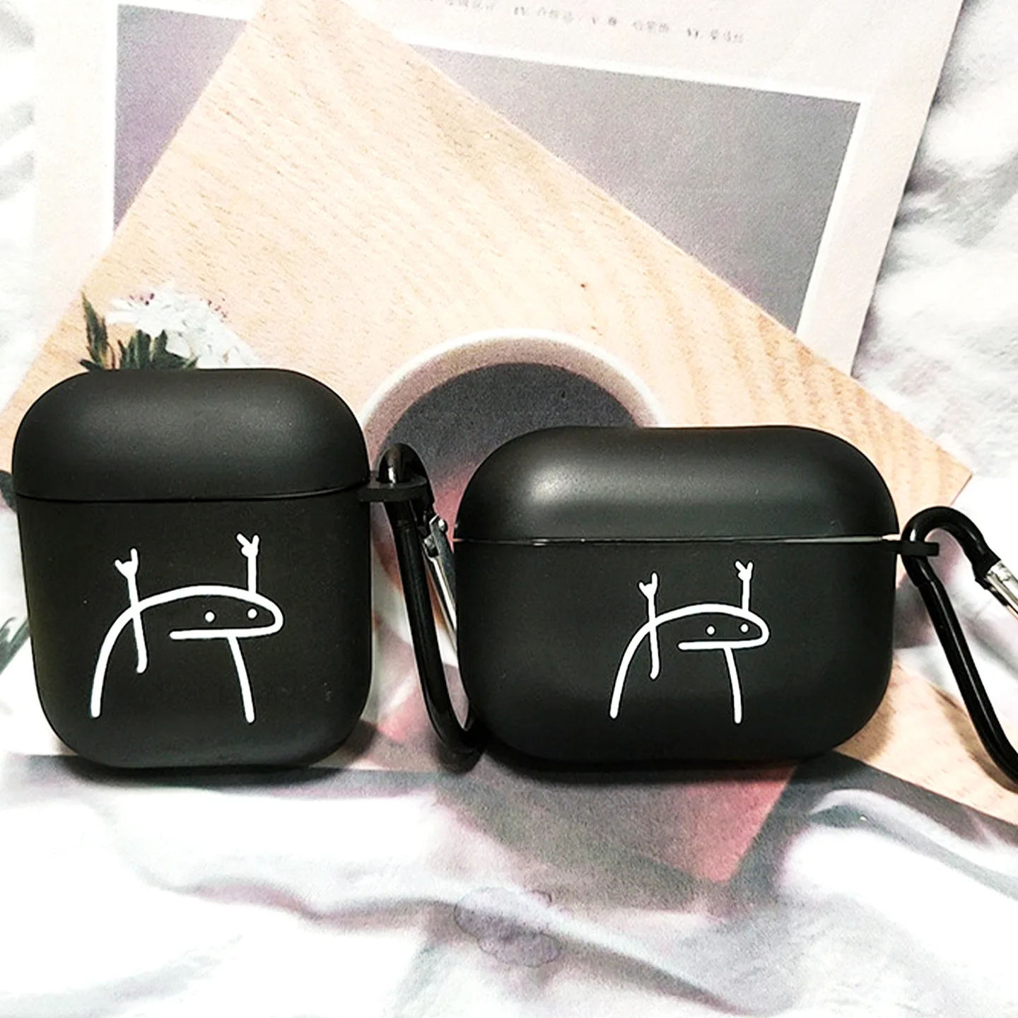 面白いマッチ棒フロストラインマン クリアイヤホンケース AirPods 3/2Pro用 ソフトカバー AirPods2/3/1用 保護アクセサリーシェル