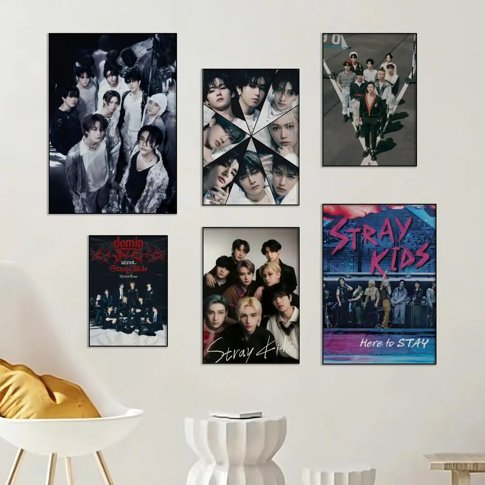 Music S-Stray Kids Poster Painting Wall Art Home Decoration Print for Living Room Decor Game Room hot