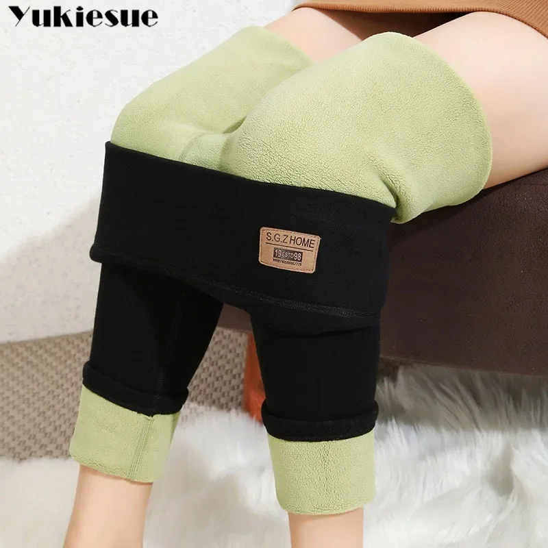 High Stretch Skinny Leggins Trouser Casual High Waist Slim Leisure Pants Thick Legging 2025 Winter Warm Leggings Women Versatile