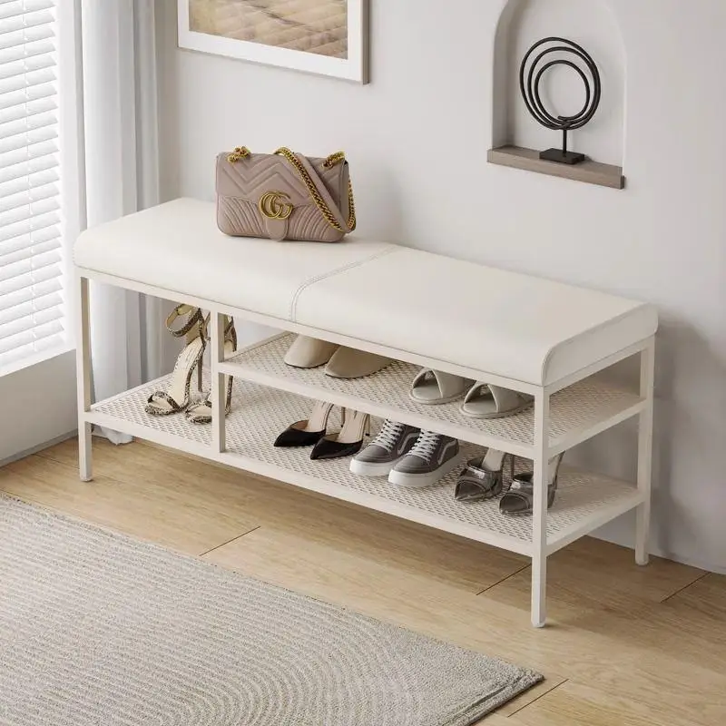 Shoe changing stool , wearing stool can be seated, cabinet integrated entrance, long strip entry shoe rack