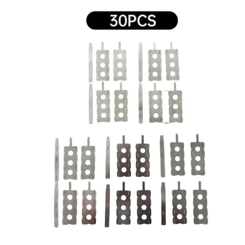 30pcs 18650 Lithium Battery Nickel Sheet 5Set Polygonal Spot Welding Connection Sheet