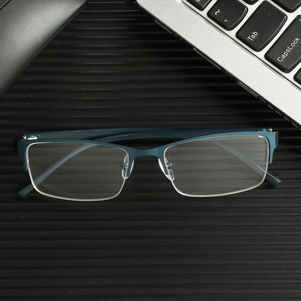 Half Square Frame Anti-blue Light Myopia Glasses Men Women Ultralight Metal Computer Myopic Optical Eyeglasses NearSight Eyewear