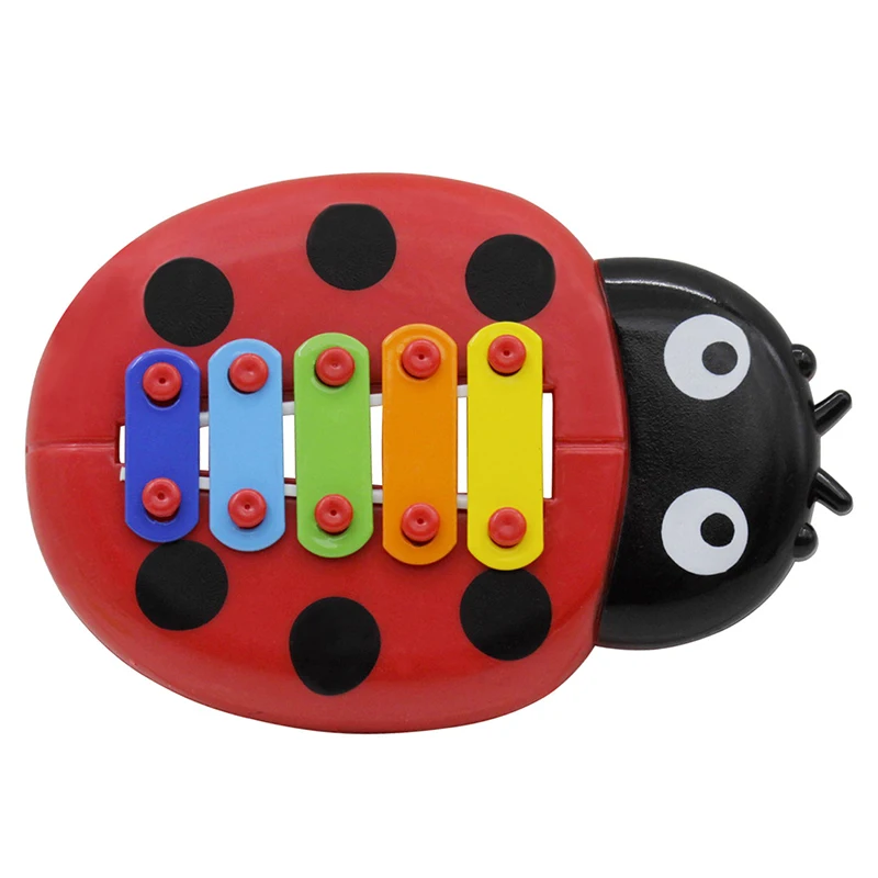 Zabawki muzyczne drewniane instrumenty perkusyjne Instrument muzyczny dla dzieci kreskówka wkładka Beetle Baby Early Learning zabawne zabawki edukacyjne