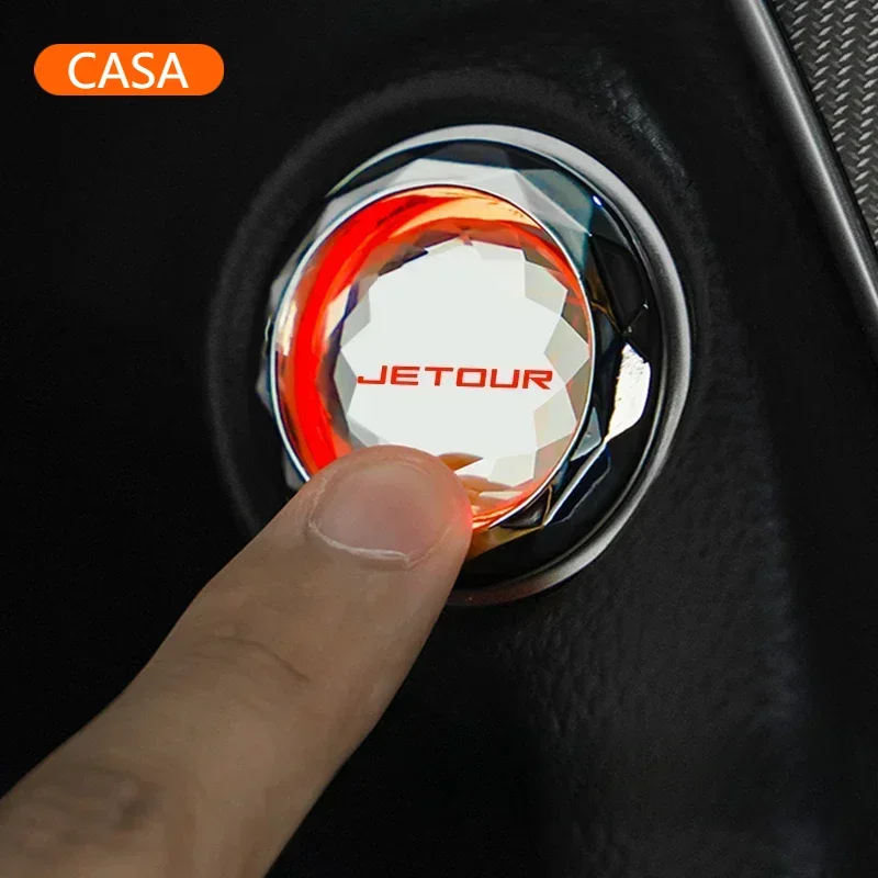 For Chery Jetour X70plus X90 Pro X95 Car One-click Start Button Decorative Sticker Crystal Protective Cover Auto Accessories