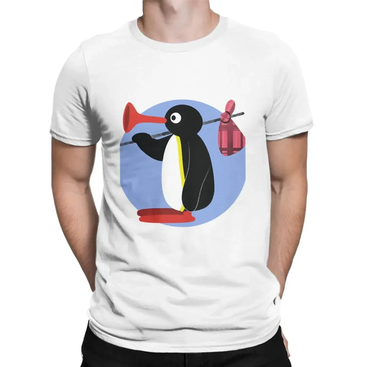 

Футболка Noot Noot Pingu для мужчин и женщин, винтажные футболки с круглым вырезом, футболка с изображением пингвина, одежда в стиле Харадзюку, классическая женская одежда