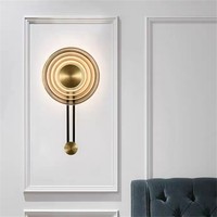 Postmodern wall light Minimalist Clock Shape Lamp Designer glass wall art lamp Living Room Background Wall aesthetic lights
