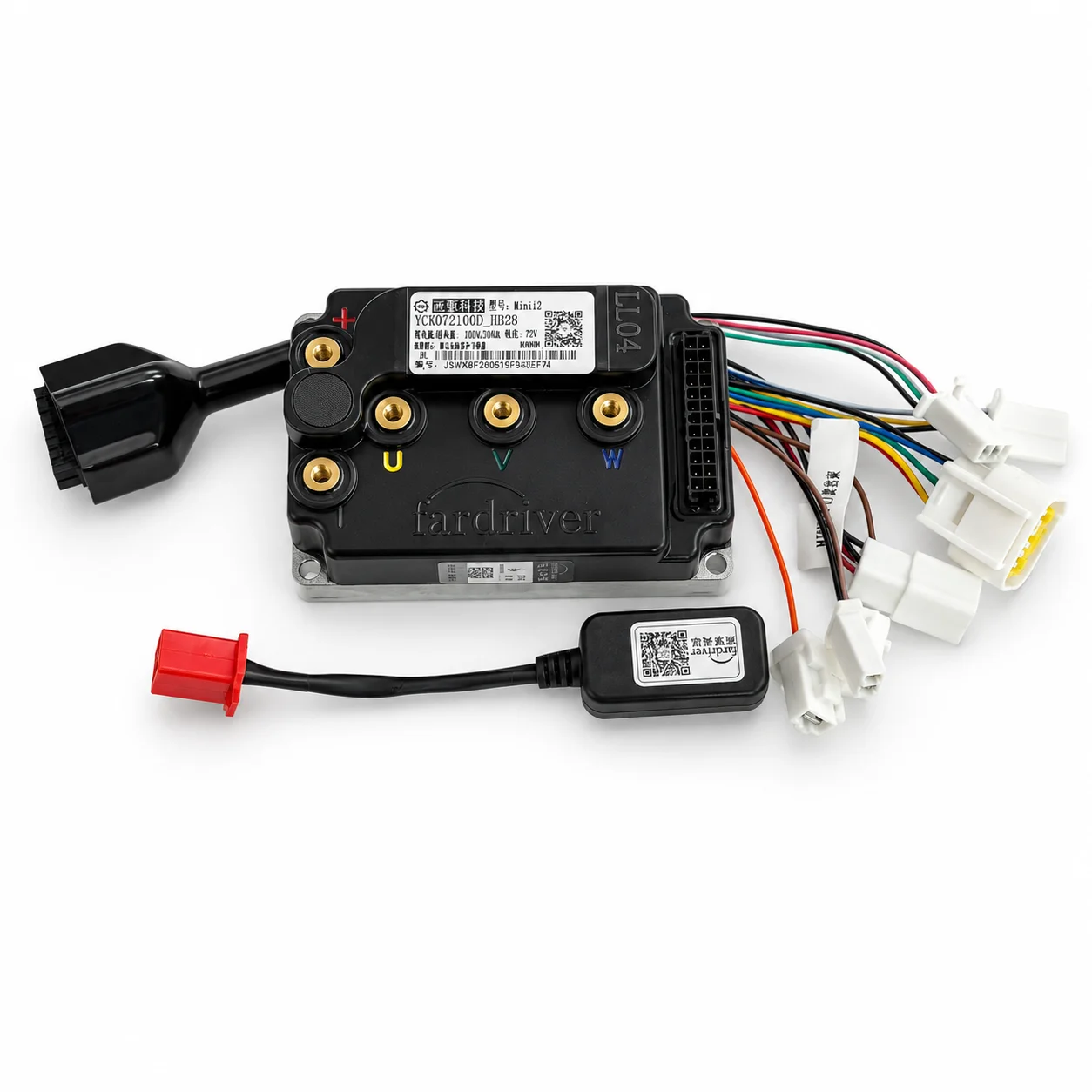 Fardriver MINI12 72260 48-72V 80A 2KW Sine Wave Motorcycle Programming for Electric Motorcycles Made in Mainland China