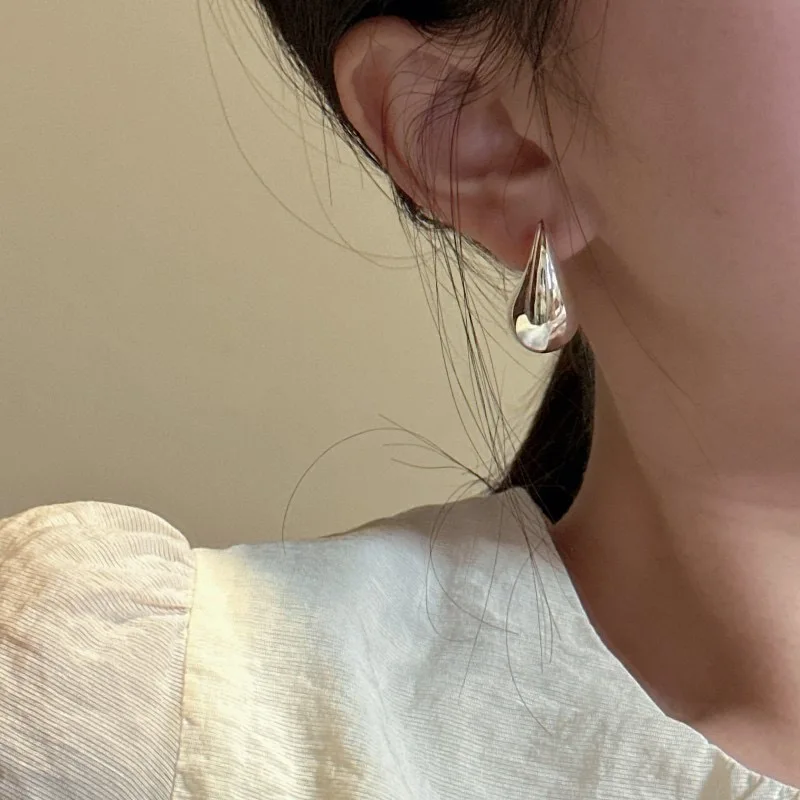 925 Sterling Silver Earrings For Women Trendy Simple Waterdrop Earring Jewelry Prevent Allergy Party Christmas Accessories