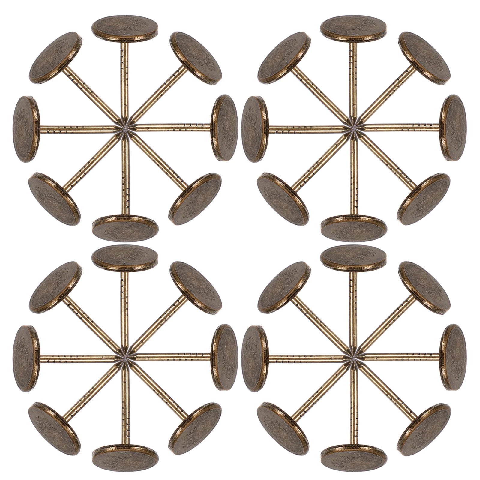 

100Pcs Metal Decorative Tacks Vintage Flat Thumb Tacks for Upholstery Furniture Carpet Wood Heavy Duty Fixing Pins