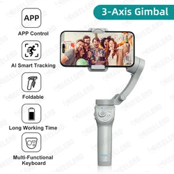 M01 3-Axis Gimbal Stabilizer for Smartphone Handheld Foldable Phone Video Record Vlog Anti-Shake Stabilizer for iPhone Android