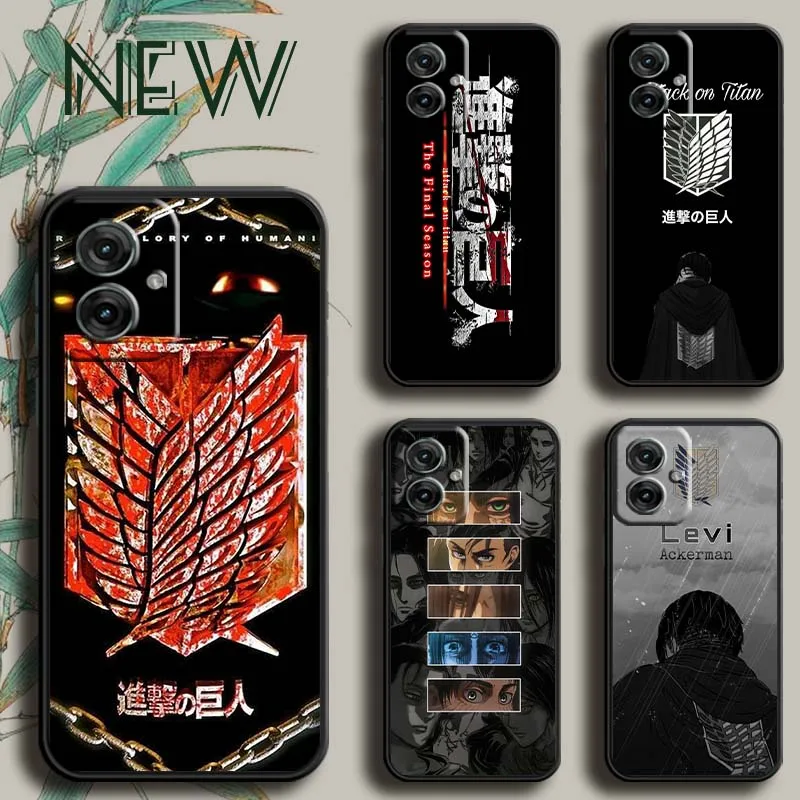 

Anime Logo A-Attack on Titans Phone Case For Motorola G85 Edge 50 G24 G35 G14 G04 40 G72 G34 G31 G Stylus G54 G13 G32 5G Black