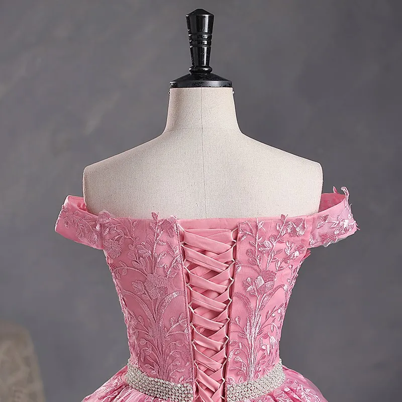 Vestidos Quinceañera Off The Shoulder Quinceanera Dresses Diamond Belt Ball Gown Party Prom Dresses For Quinceanera Customized