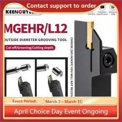 MGEHR/L MGEHR1212-1.5 MGEHR1212-2 MGEHR1212-2.5 MGEHR1212-3 outer grooving tool holder carbide blade10PCS MGMNblade turning tool