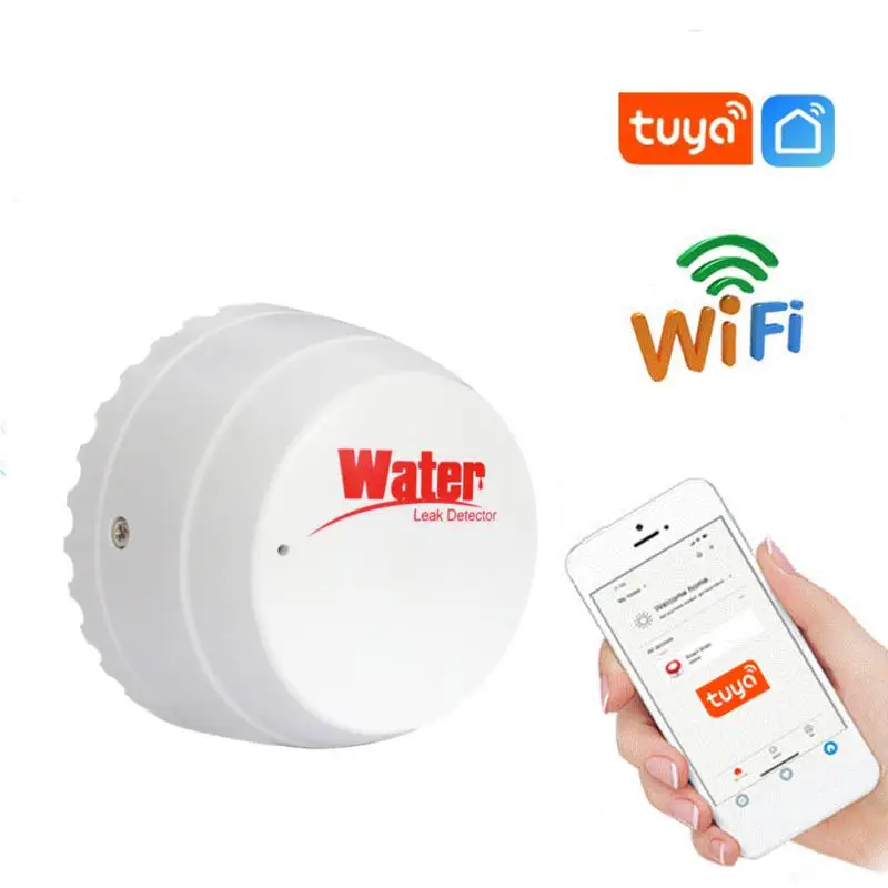 

Wifi Water Leakage Alarm Detector Sensor Alarm Leak Smart Home Monitoring Tuyasmart Smart Life APP Flood Alert Overflow Security