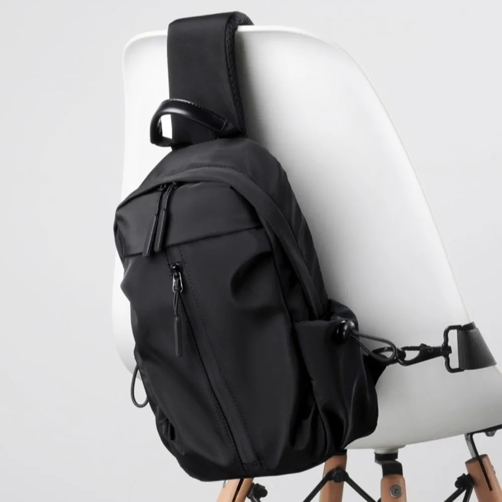 

Простая мужская нагрудная сумка Oxford, однотонная, многофункциональная, спортивная, через плечо, большая вместимость, водонепроницаемая, нейлоновая, для мальчиков