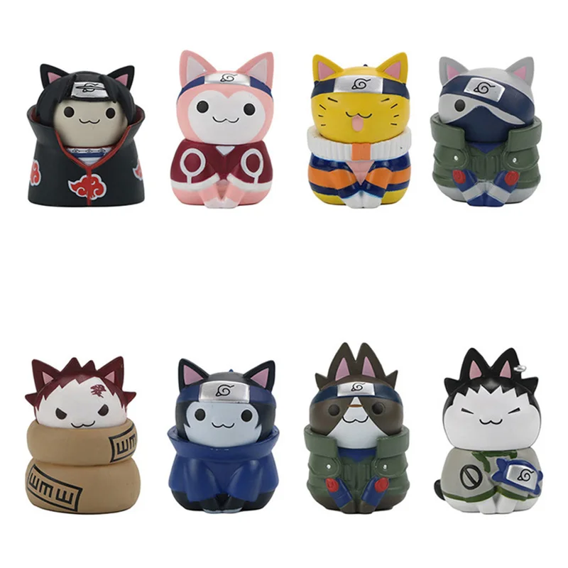 Figuras de Anime Naruto Versión Q, Mini Figuras de PVC, Juguetes de Dibujos Animados, Decoración de Escritorio, Regalo para Fanáticos y Coleccionistas del Anime
