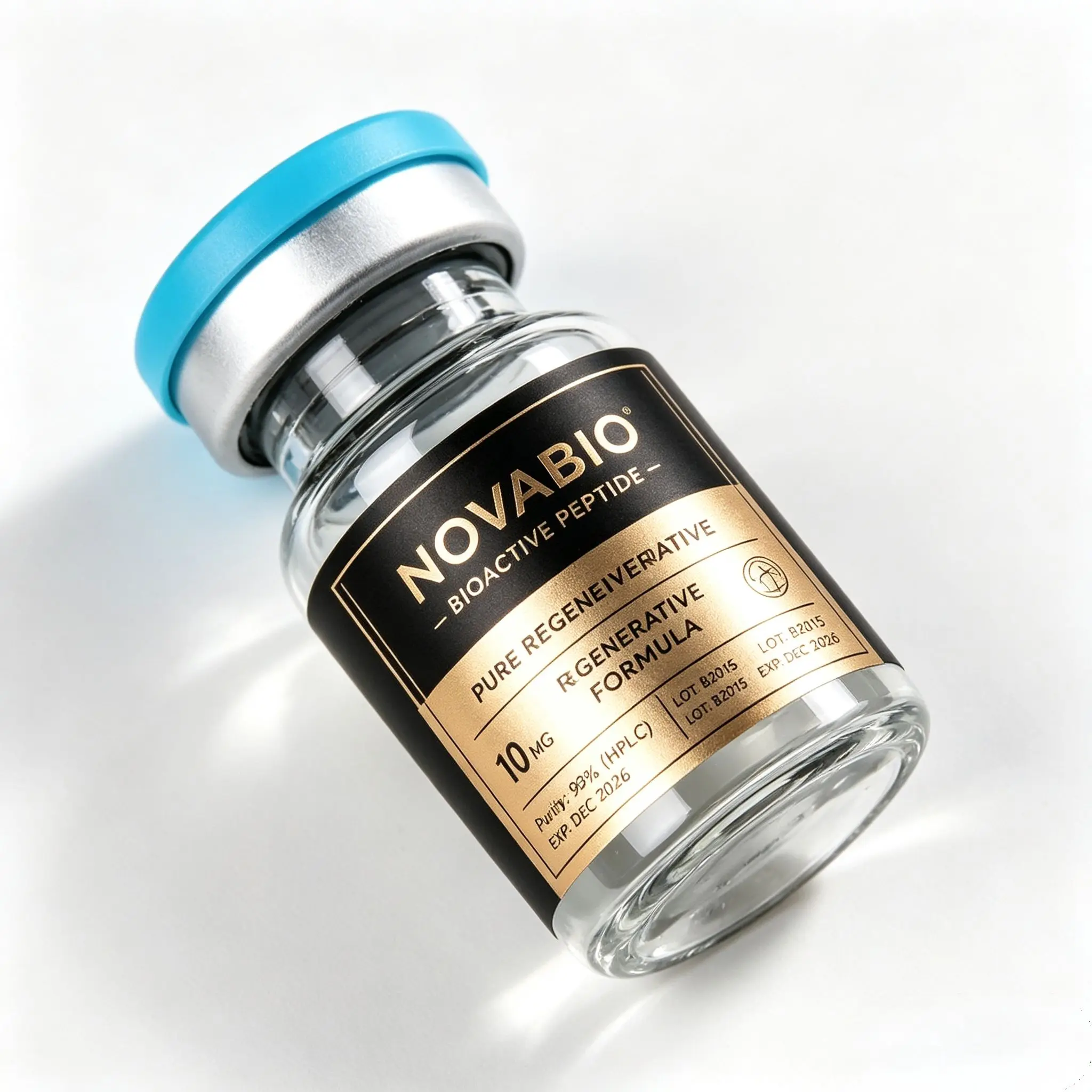 Premium Custom Full Set Peptide Vial Packaging Color Boxes Waterproof Self Adhesive Stickers For Skin Care Supplement