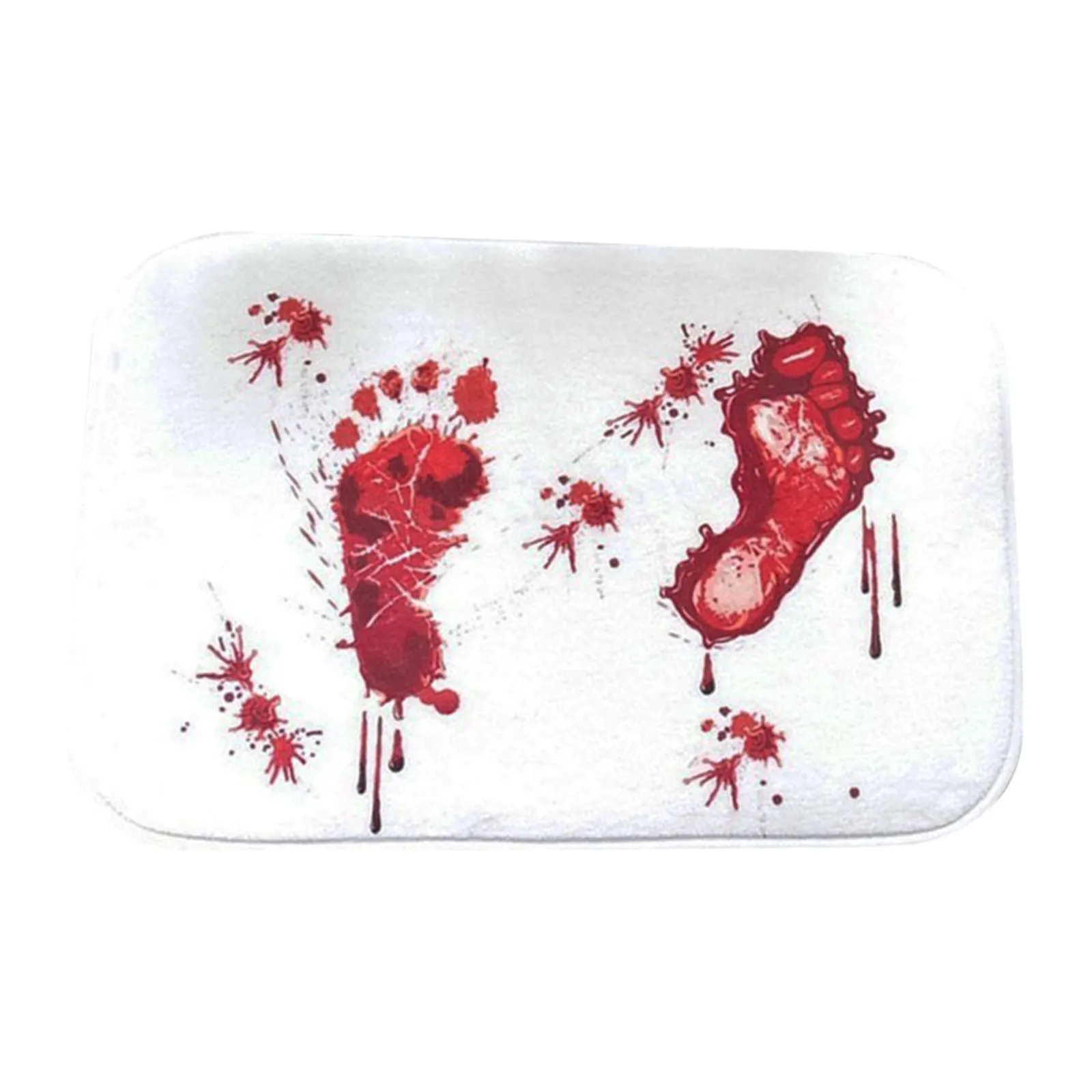 Halloween Bathmat Scare Your Friends Bloody Footprint Bath Bathroom Mat Non Slip Rug Terror Party Footprint Bathmat Decorations