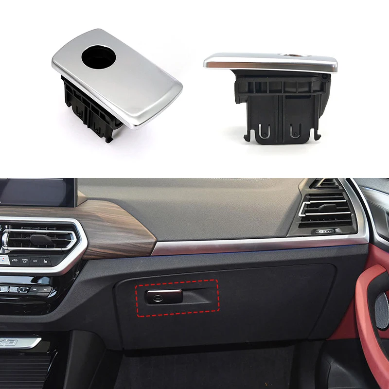 

For BMW X3 X4 G01 G02 G08 1PC Car Glove Box Handle Puller Covers Stickers Tool Pull Switch Trim 17-23 Auto Interior Accessories