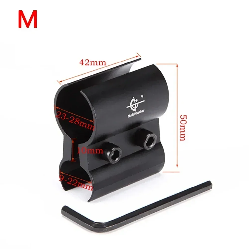 Outdoor Multifunktionale Rohr Klemme Taschenlampe Clip M-lok Taschenlampe Halterung Halter Easy Fit Scope Mount Jagd Gun Zubehör – Detail 11