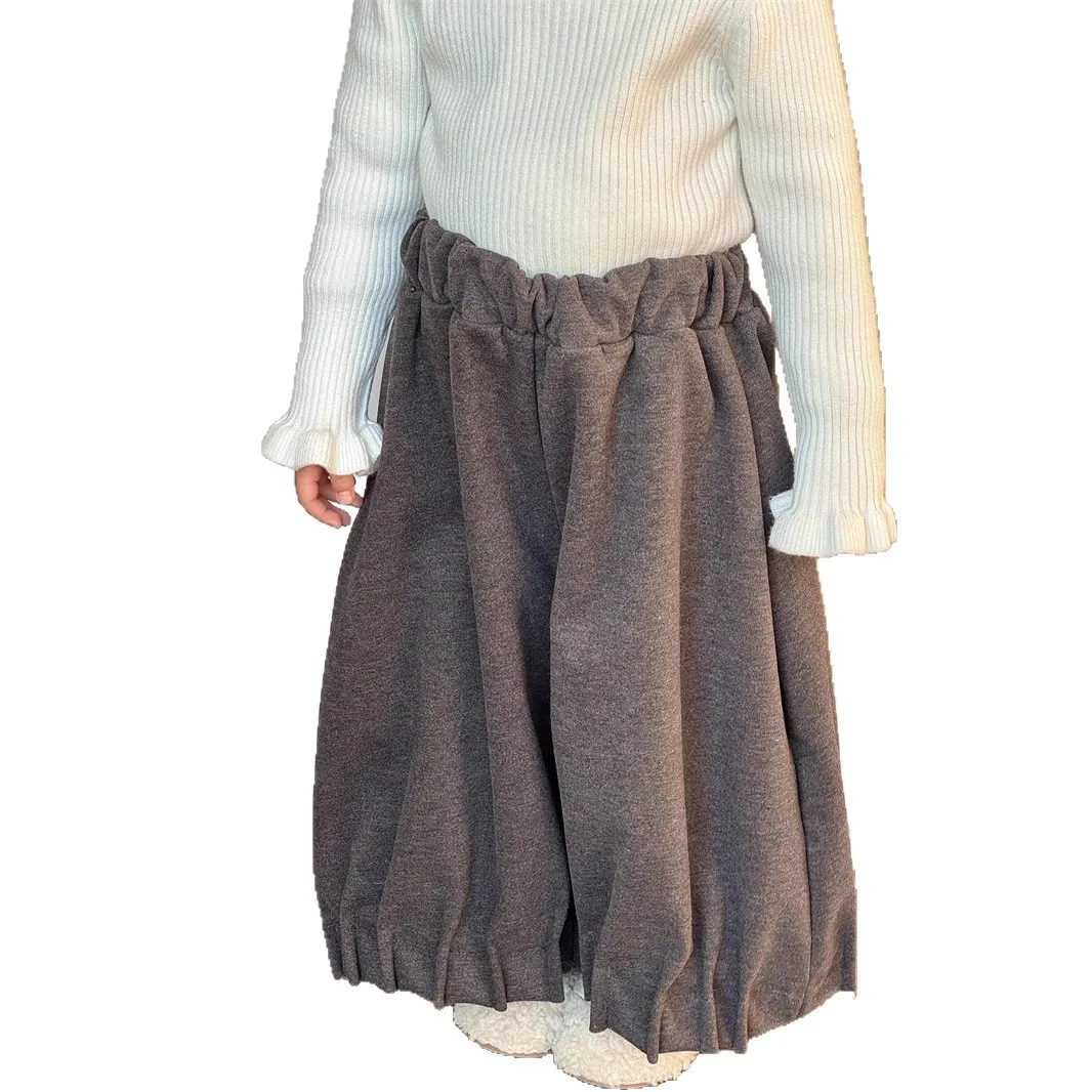 الفتيات السراويل الخريف والشتاء سميكة الصوفية واسعة الساق فانوس السراويل عارضة وعصرية تنوعا ارتداء اليومي