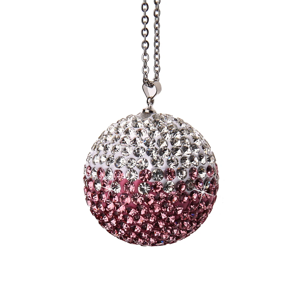 

Crystal Ball Car Decoration Rhinestone Hanging Ornament Rhinestone Car Hanging Pendant Dashboard Accessory Auto Elegant Gift