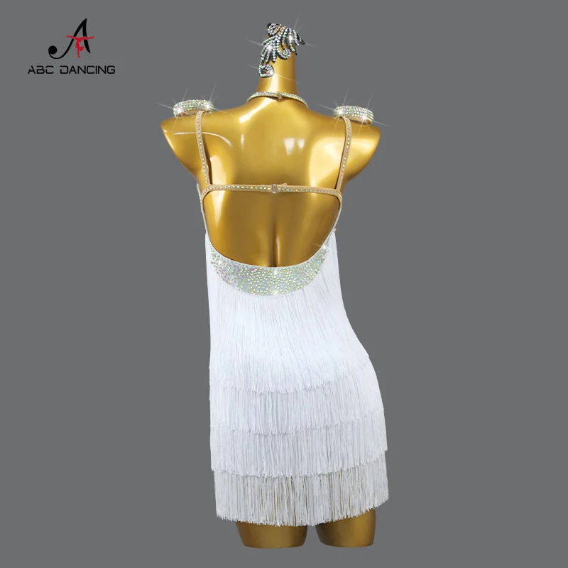 Vestido de competición de baile latino para mujer, ropa de práctica de salón, disfraz de baile de graduación para mujer, Mini Falda corta de Salsa extrema, deporte, nuevo