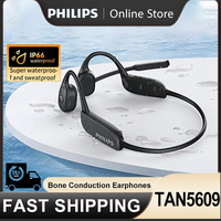 New Philips TAN5609 Bone Conduction Headphone Wireless Bluetooth 5.2 Sports Earphone Call Noise Reduction Headset Long Standby