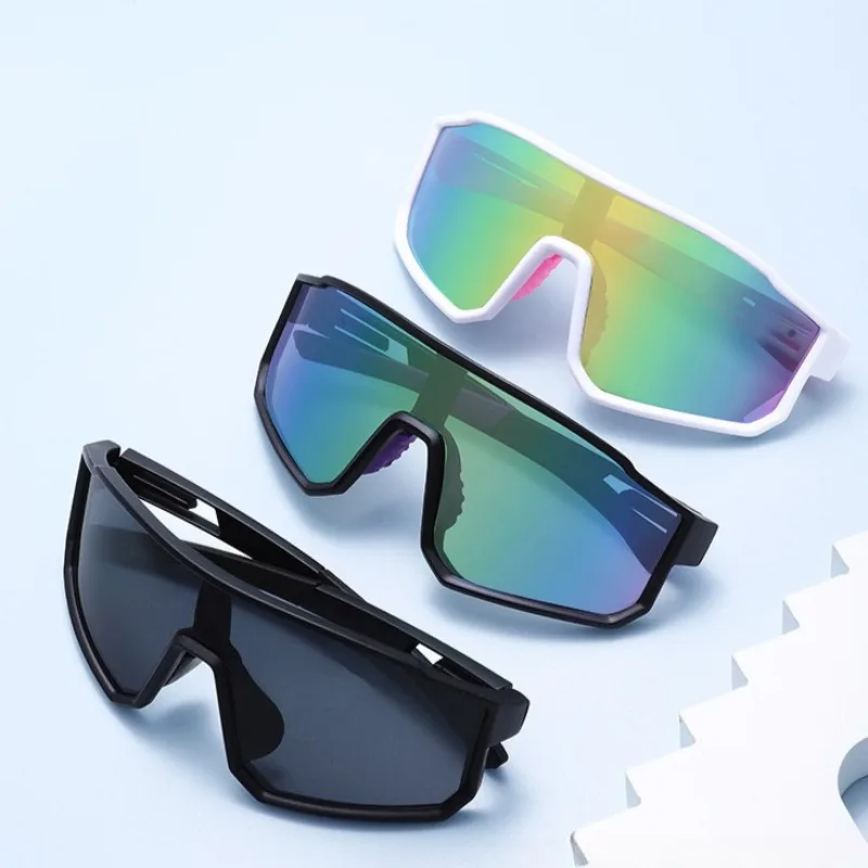 نظارات ركوب الدراجات كبيرة الحجم للرجال، نظارات شمسية ملونة مقاومة للرياح، رياضية خارجية للدراجات النارية