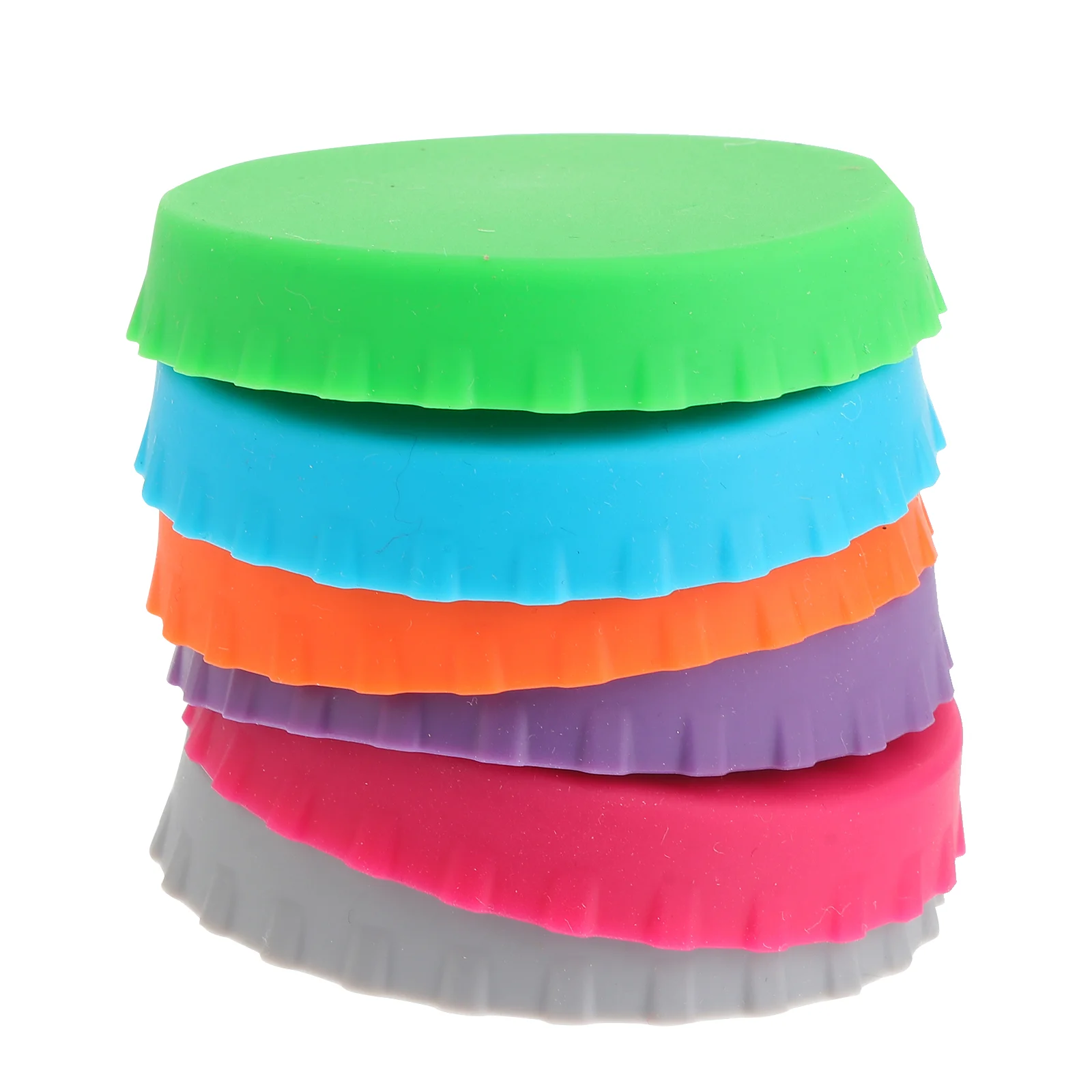 

6 Pcs Can Sealing Lid Sealer Machine Beverage Cover Soda Bottle Caps Top Hat Silica Gel Silicone