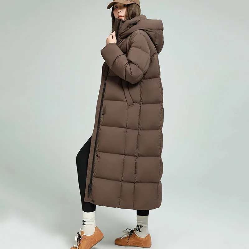 Thickened Warm Hooded Women Down Jacket 2025 New Winter 90 Duck Down High-Quality Fashion Women Down Jacket Parker Overcoat H725