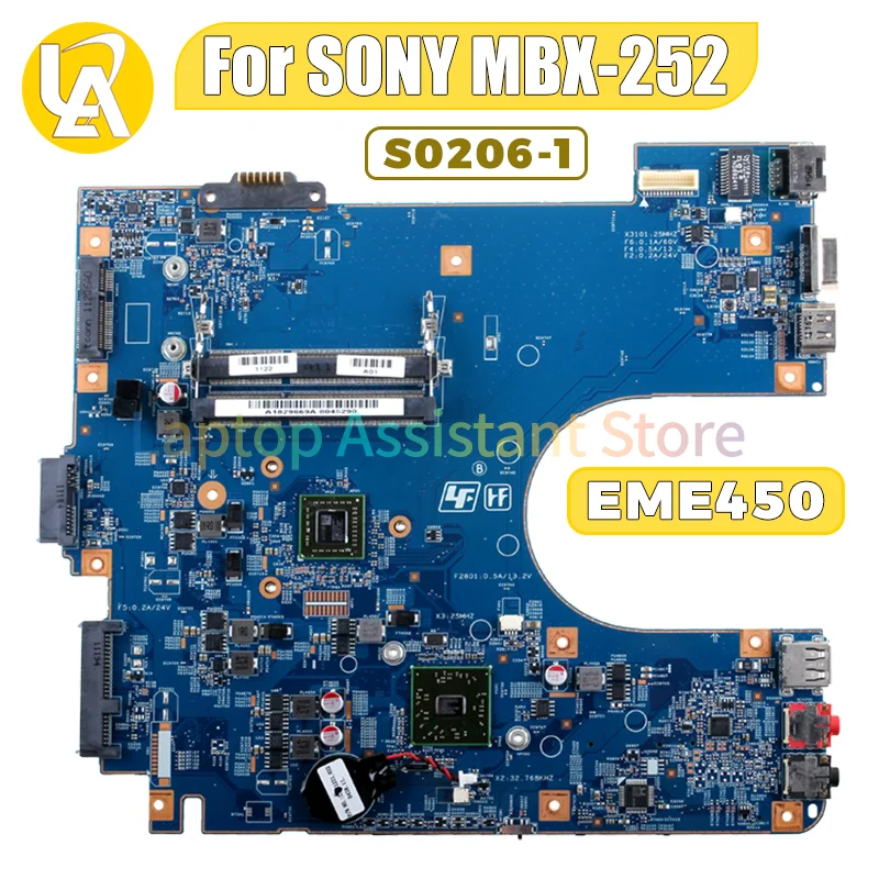 

S0206-1 Z50-BR 48.4MS02.01 For SONY VAIO VPC-EL VPCEL22FX MBX-252 Laptop Motherboard A1843425A EME450 Notebook Mainboard Test