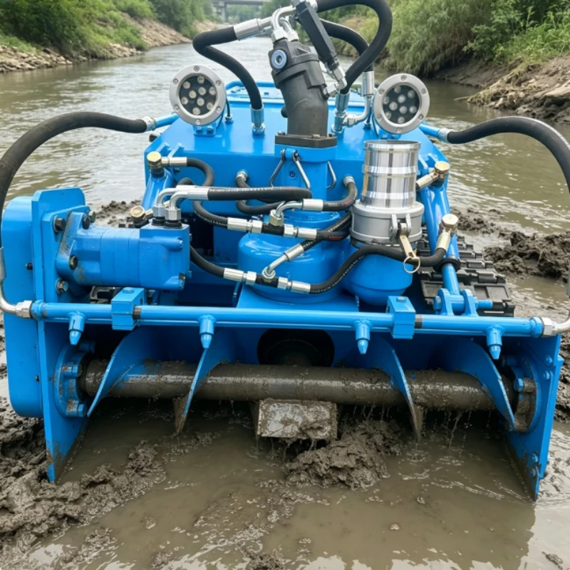 Easy Transport Municipal Dredging Robot Compact Submersible Silt Cleaner For Small Sewage Septic Tank Pipeline
