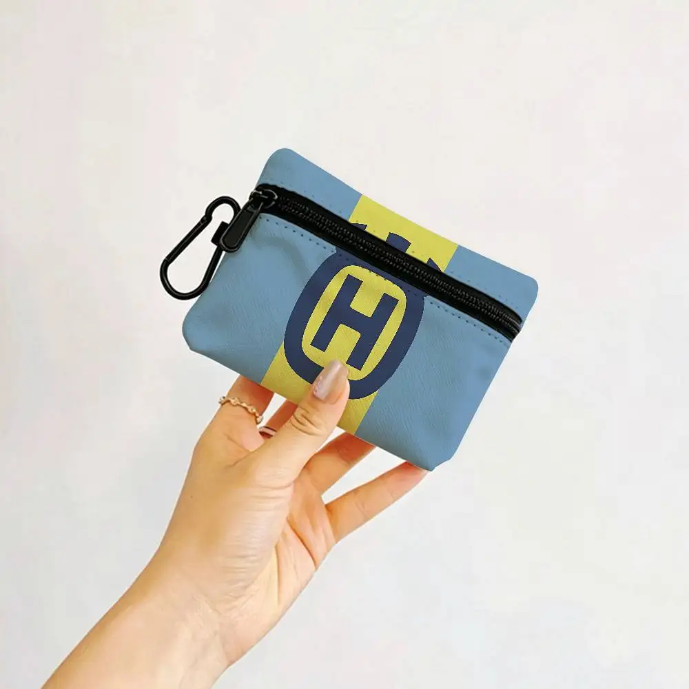 H-Husqvarna Logo Waterproof Oxford Cloth Zipper Wallet Portable Hanging Small Coin Purse For Travel view 6
