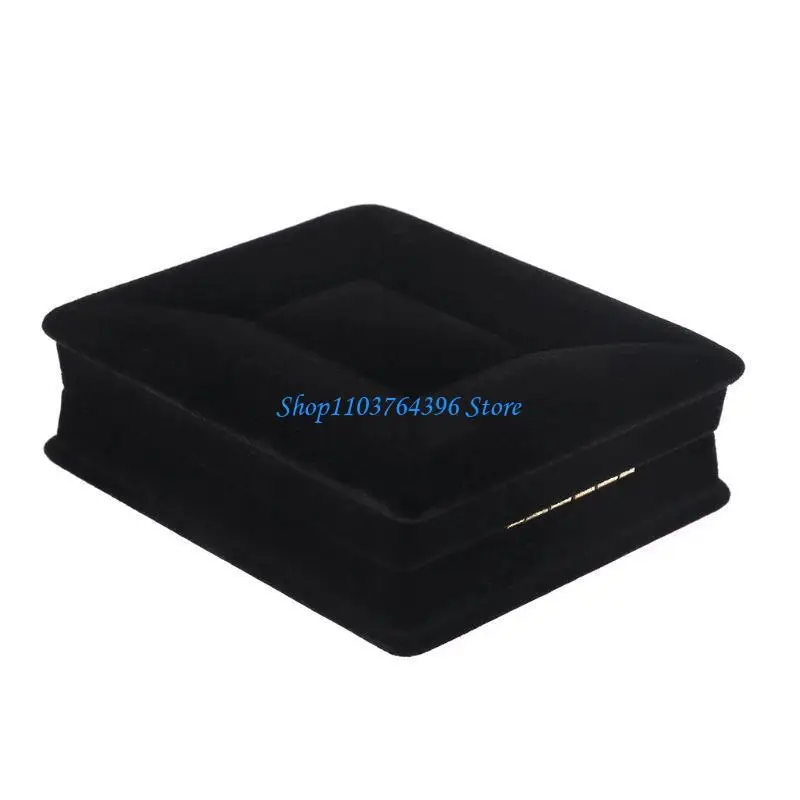 قلادة مخملية على شكل صندوق قلادة وحلق وقلادة وسوار هدية لعرض هدايا الزفاف