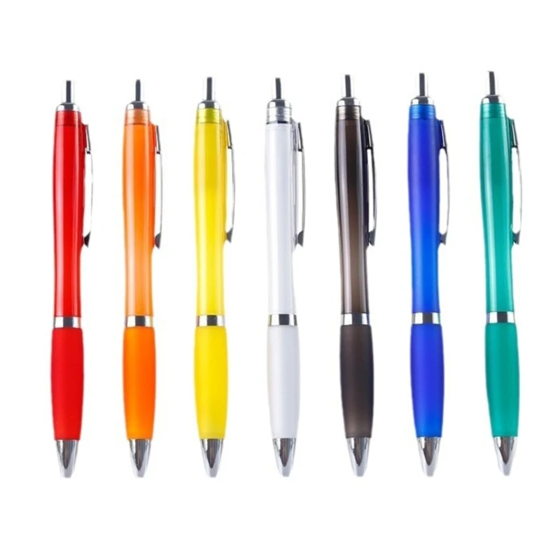 Y1UB 7PCS Retractable Gel Pen Ergonomic Grip Gel Pen 0.5mm, Office Writing Pen