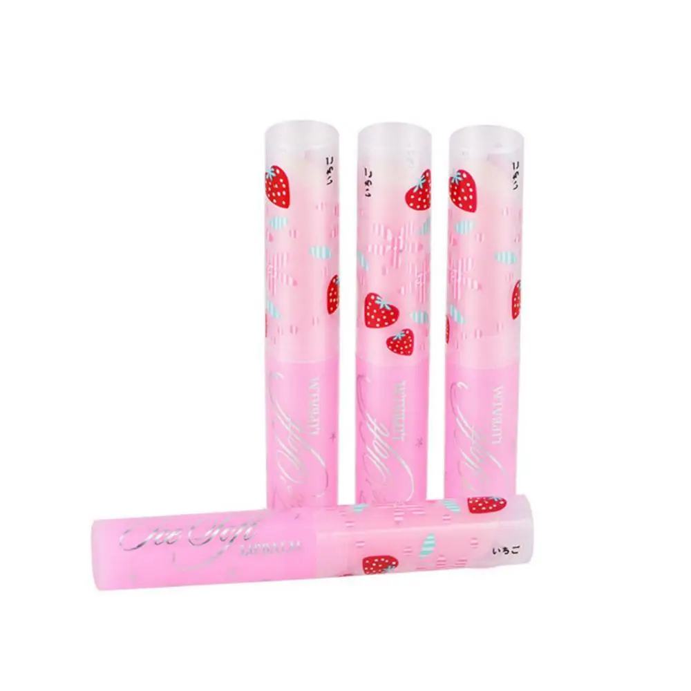 Bálsamo labial de fresa de 1/2/4 piezas, hidratante que cambia de Color con temperatura, pintalabios, nutrición de larga duración, protege los labios