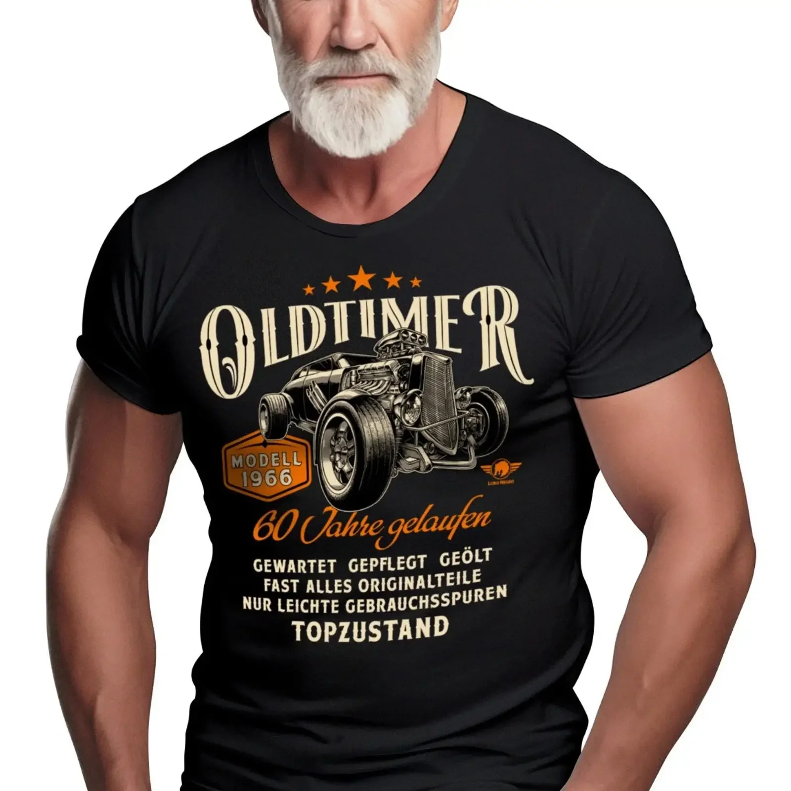 60 Geburtstag T Shirt Oldtimer Model 1966 Jahre gelaufen Topzustand S 4XL vintage Washed Stretched Soft streetwear Breathable