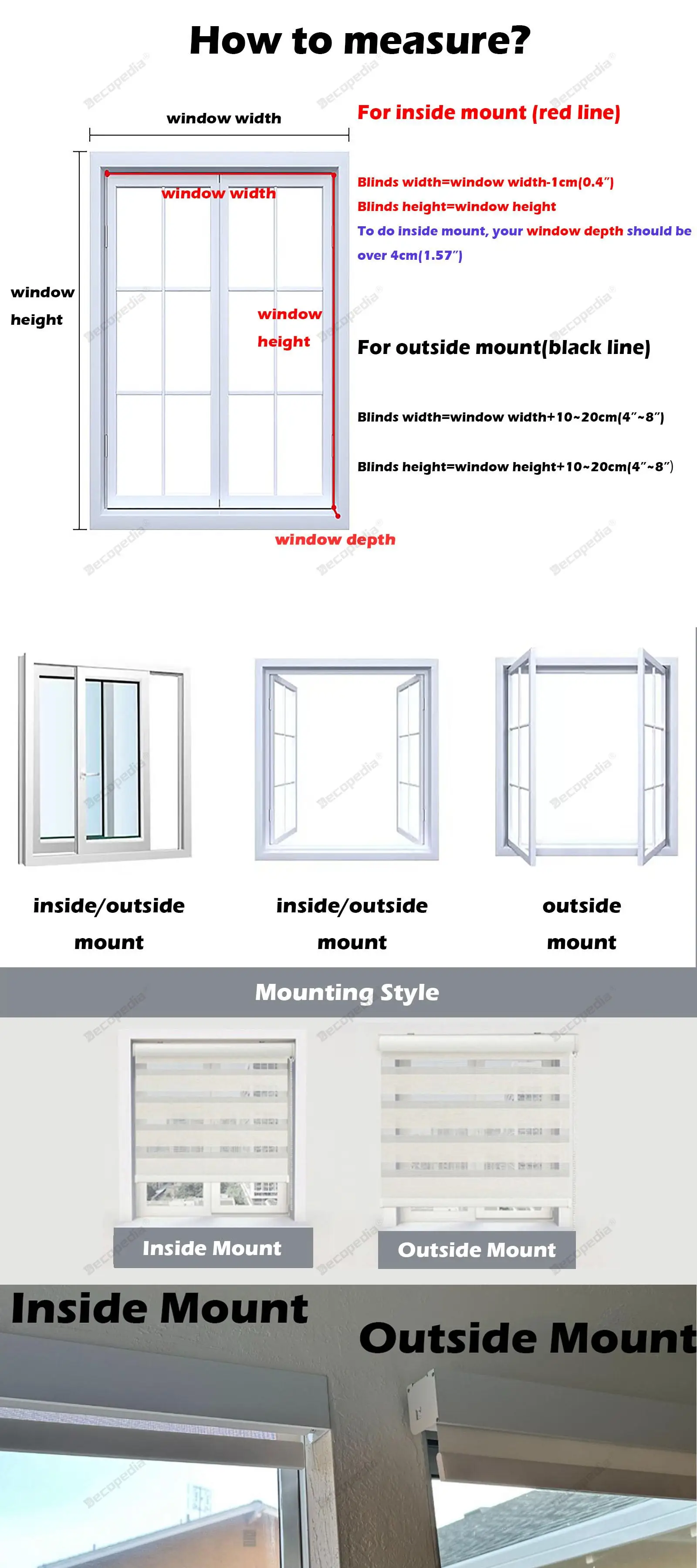 Decopedia Roller Blinds for Windows Motorized Cordless Smart Window Blinds Blackout Roller Day and Night Curtain for Living Room