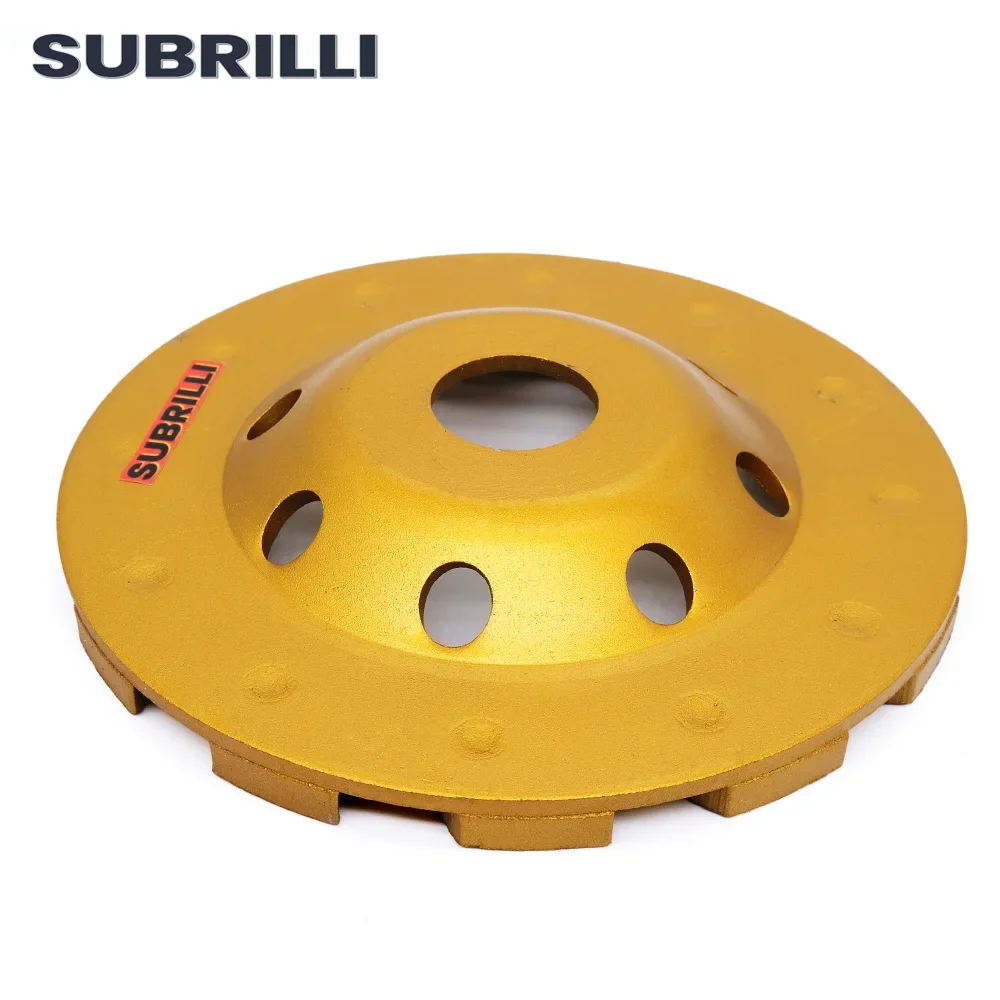 SUBRILLI Mola diamantata 125mm Smerigliatrice a disco diamantato per pietra di cemento Utensile manuale abrasivo Blocco di levigatura da 5 pollici