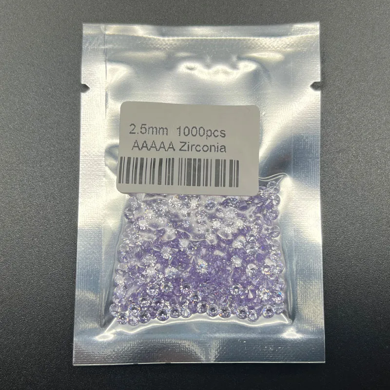 

Small Size 0.8~4.0mm 10PCS~10000PCS Round Lavander Cubic Zirconia Stones Round Brilliant Cut Loose CZ Stones DIY Jewelry