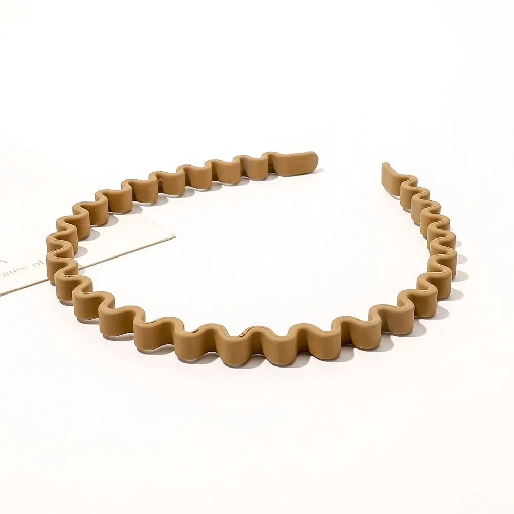 

Solid Color Teeth Matte Hair Hoop Korean Style Hair Accessories Teeth Wave Hair Hoop Headband Headdress Non-slip Hairband Women