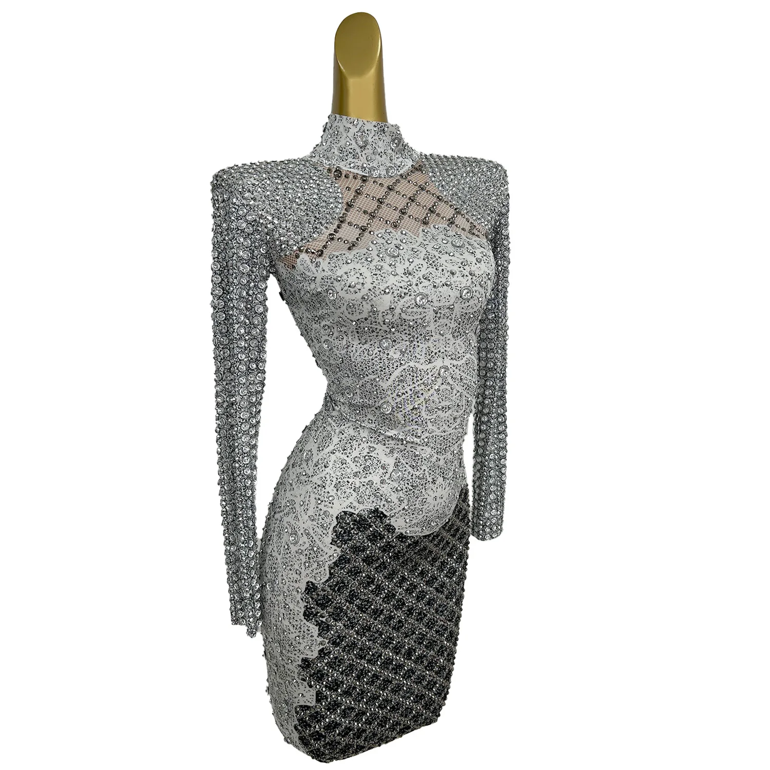 

Элегантное короткое коктейльное платье со стразами для выпускного вечера, женское платье больших размеров для ночного клуба, вечерние платья с запахом на бедрах, мини-вечернее платье, женский костюм